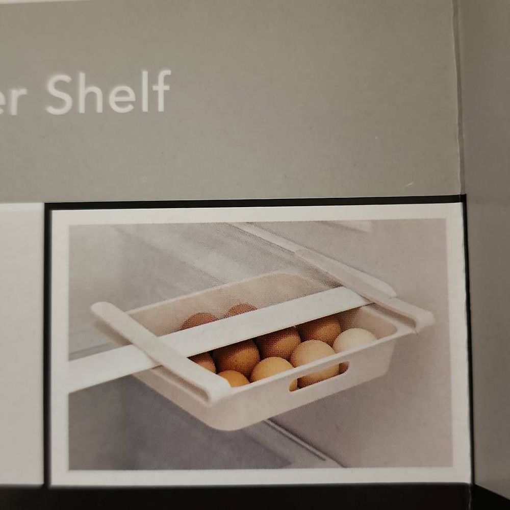 Large Egg Holder Slide On Shelf Space Saver Refrigerator Organizer New